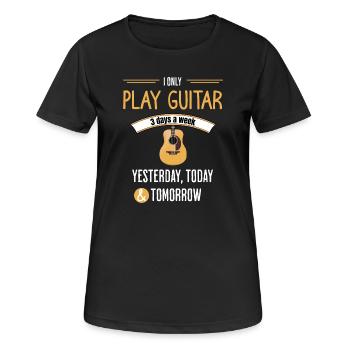 Citation drôle de guitare - T-shirt respirant Femme - noir - Devant - AI Model Female 172 light (172cm)