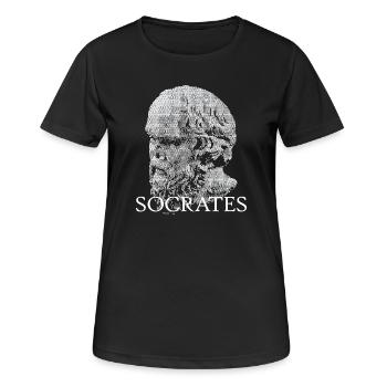 Socrates Skull Portrait - Women's Breathable T-Shirt - black - Front - AI Model Female 172 light (172cm)