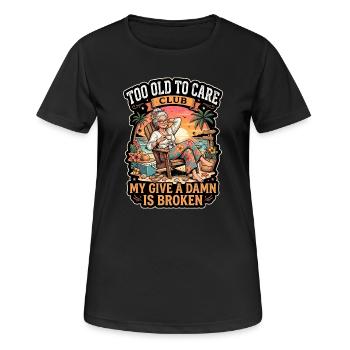 Too Old To Care Club Beach Retirement - Women's Breathable T-Shirt - black - Front - AI Model Female 172 light (172cm)