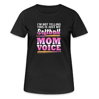Maman de softball Maman de softball - T-shirt respirant Femme - noir - Devant - AI Model Female 172 light (172cm)