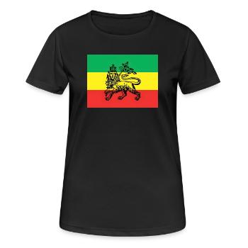 Haile Selassie I Jah Rastafari Rasta Reggae Roots - Women's Breathable T-Shirt - black - Front - AI Model Female 172 light (172cm)