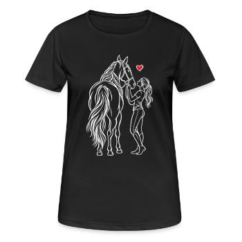 Horse Girl Riding Pony Rider - Women's Breathable T-Shirt - black - Front - AI Model Female 172 light (172cm)