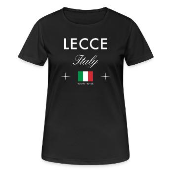Lecce, Italie, coordonne un souvenir de voyage - T-shirt respirant Femme - noir - Devant - AI Model Female 172 light (172cm)
