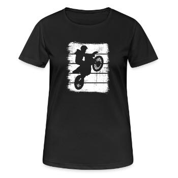 Motocross - Women's Breathable T-Shirt - black - Front - AI Model Female 172 light (172cm)