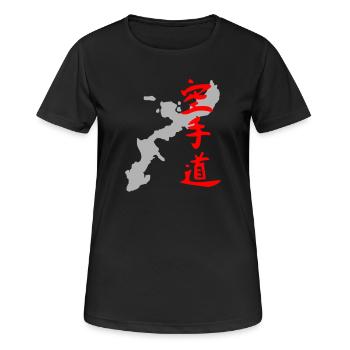 Okinawa - Frauen T-Shirt atmungsaktiv - Schwarz - Vorne - AI Model Female 172 light (172cm)