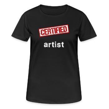 Artiste - T-shirt respirant Femme - noir - Devant - AI Model Female 172 light (172cm)