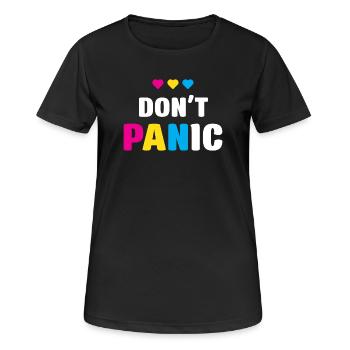 LGBT Pride Month - Keine Panik - Frauen T-Shirt atmungsaktiv - Schwarz - Vorne - AI Model Female 172 light (172cm)