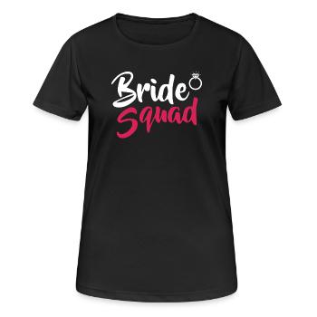 Bride Squad Braut JGA Junggesellin - Frauen T-Shirt atmungsaktiv - Schwarz - Vorne - AI Model Female 172 light (172cm)