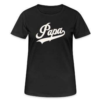Classic Papa Script - Women's Breathable T-Shirt - black - Front - AI Model Female 172 light (172cm)