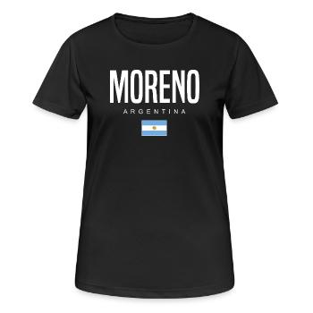 Moreno Argentine Argentin - T-shirt respirant Femme - noir - Devant - AI Model Female 172 light (172cm)