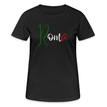 I love Rome, elegant minimalist design - Women's Breathable T-Shirt - black - Front - AI Model Female 172 light (172cm)