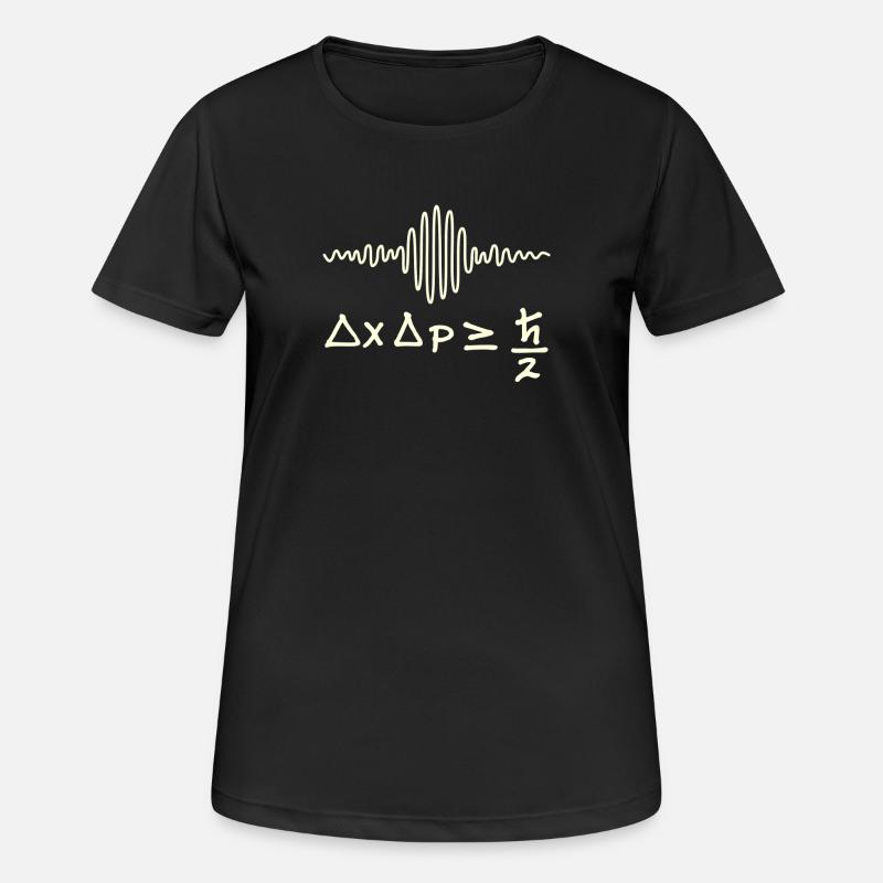 Quantum waves and uncertainty - Women's Breathable T-Shirt - black