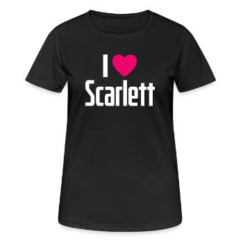 J’adore Scarlett Pink Heart J’adore Scarlett - T-shirt respirant Femme - noir - Devant - AI Model Female 172 light (172cm)
