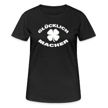 FAISEUR DE BONHEUR - T-shirt respirant Femme - noir - Devant - AI Model Female 172 light (172cm)