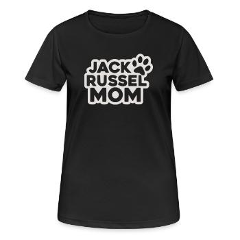 Jack Russell Mom  - Frauen T-Shirt atmungsaktiv - Schwarz - Vorne - AI Model Female 172 light (172cm)