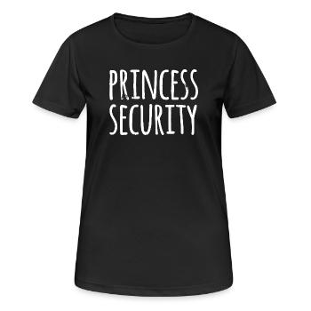 Typographie de la Princesse de la Sécurité - T-shirt respirant Femme - noir - Devant - AI Model Female 172 light (172cm)