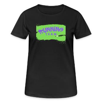 Running Team - Women's Breathable T-Shirt - black - Front - AI Model Female 172 light (172cm)