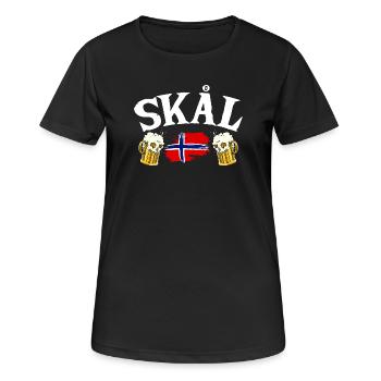 Norway Vacation Norge Fjords Travel Scandinavian - Women's Breathable T-Shirt - black - Front - AI Model Female 172 light (172cm)