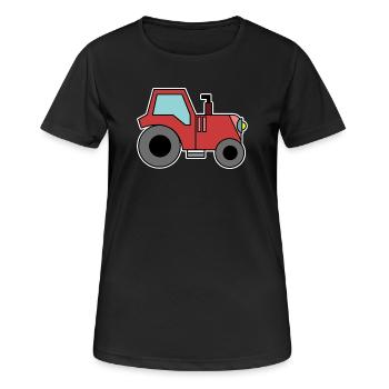 Country Life Tractor Farm Motor Vehicle Farmer - Women's Breathable T-Shirt - black - Front - AI Model Female 172 light (172cm)