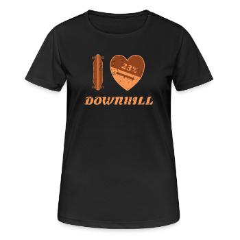 Downhill Skater - Women's Breathable T-Shirt - black - Front - AI Model Female 172 light (172cm)