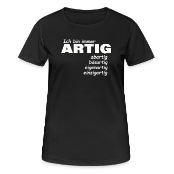 GOOD - Women's Breathable T-Shirt - black - Front - AI Model Female 172 light (172cm)