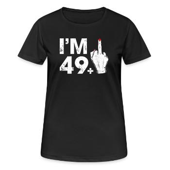 Rebellische Hand mit Erinnerung an Altersunterschiede - Frauen T-Shirt atmungsaktiv - Schwarz - Vorne - AI Model Female 172 light (172cm)