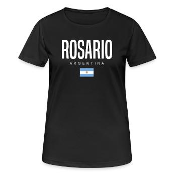 Rosario Argentine Argentin - T-shirt respirant Femme - noir - Devant - AI Model Female 172 light (172cm)