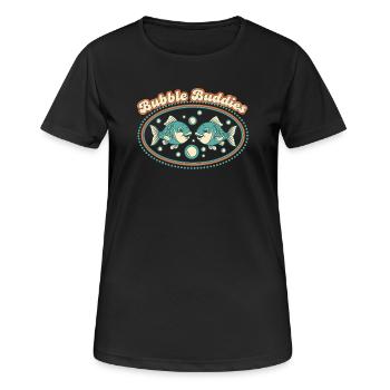 Bubble Buddies - Women's Breathable T-Shirt - black - Front - AI Model Female 172 light (172cm)