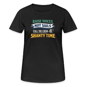 Communauté de musique folk Shanty Crew - T-shirt respirant Femme - noir - Devant - AI Model Female 172 light (172cm)