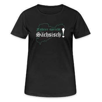 Chauffeur de camion saxon - T-shirt respirant Femme - noir - Devant - AI Model Female 172 light (172cm)