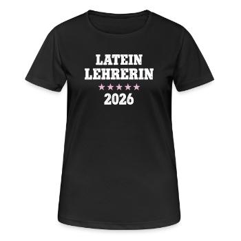 Latin Teacher 2026 Occupation Study Latin Teacher Training - Women's Breathable T-Shirt - black - Front - AI Model Female 172 light (172cm)