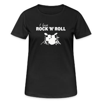 Rock & Roll - T-shirt respirant Femme - noir - Devant - AI Model Female 172 light (172cm)