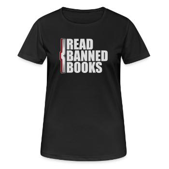 Read Banned Books Verbotene Bücher Lesen Freiheit - Women's Breathable T-Shirt - black - Front - AI Model Female 172 light (172cm)