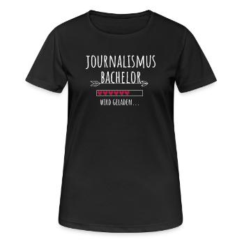Journalismus Bachelor Studium Studentin Geschenk - Frauen T-Shirt atmungsaktiv - Schwarz - Vorne - AI Model Female 172 light (172cm)