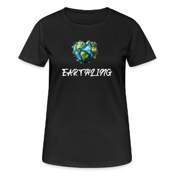Earthling Citizen of the World - Women's Breathable T-Shirt - black - Front - AI Model Female 172 light (172cm)
