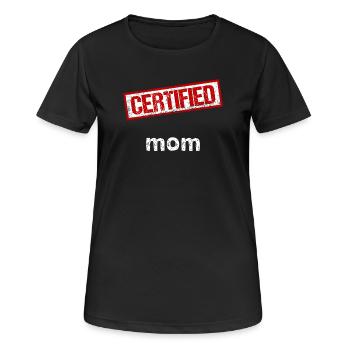 Mama - Frauen T-Shirt atmungsaktiv - Schwarz - Vorne - AI Model Female 172 light (172cm)