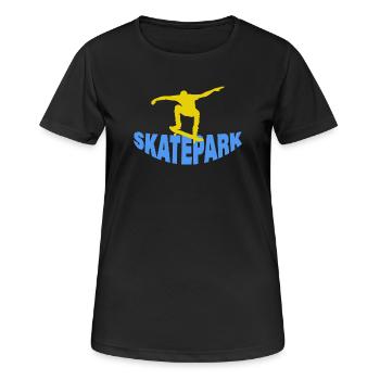 SKATEPARK - T-shirt respirant Femme - noir - Devant - AI Model Female 172 light (172cm)