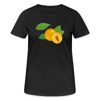 Motif mirabelle à la chair juteuse - T-shirt respirant Femme - noir - Devant - AI Model Female 172 light (172cm)