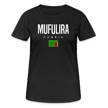 Mufulira, Zambia - Women's Breathable T-Shirt - black - Front - AI Model Female 172 light (172cm)