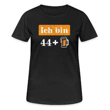 J’ai 44 ans plus bière 45e anniversaire - T-shirt respirant Femme - noir - Devant - AI Model Female 172 light (172cm)