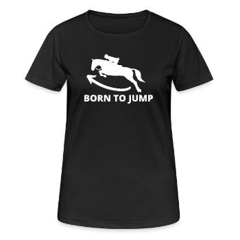 Étalon de saut dynamique - T-shirt respirant Femme - noir - Devant - AI Model Female 172 light (172cm)