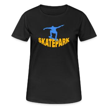 Skatepark - T-shirt respirant Femme - noir - Devant - AI Model Female 172 light (172cm)