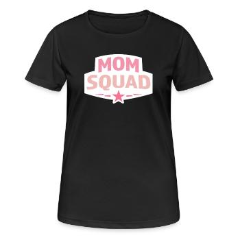 Mama-Trupp - Frauen T-Shirt atmungsaktiv - Schwarz - Vorne - AI Model Female 172 light (172cm)