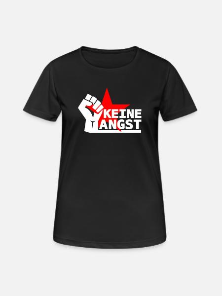 Widerstand - Keine Angst - Frauen T-Shirt atmungsaktiv - Schwarz