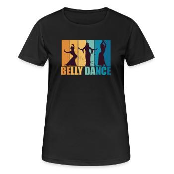 Danse du ventre Danseuse du ventre Vintage Danseur Cadeau - T-shirt respirant Femme - noir - Devant - AI Model Female 172 light (172cm)
