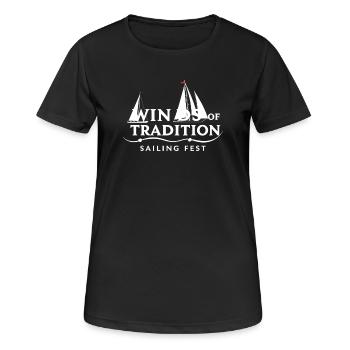Segel Fest - Frauen T-Shirt atmungsaktiv - Schwarz - Vorne - AI Model Female 172 light (172cm)