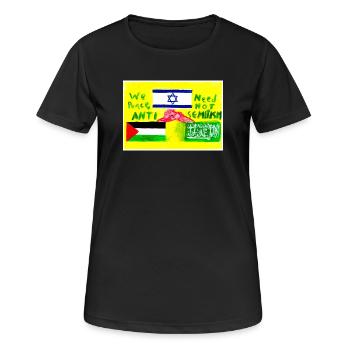Nous avons un accord pour Gaza ! - T-shirt respirant Femme - noir - Devant - AI Model Female 172 light (172cm)