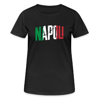 Naples, Italie, Naples - T-shirt respirant Femme - noir - Devant - AI Model Female 172 light (172cm)