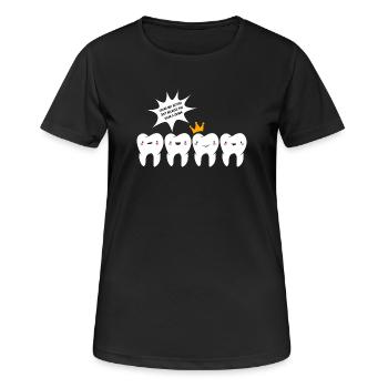 Hygiéniste dentaire Dentiste dentaire - T-shirt respirant Femme - noir - Devant - AI Model Female 172 light (172cm)