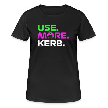 USE. MORE. KERB. - Women's Breathable T-Shirt - black - Front - AI Model Female 172 light (172cm)